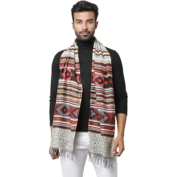 Buy Weavers Villa Acro Wool Men's Muffler (MF-902,Grey Size